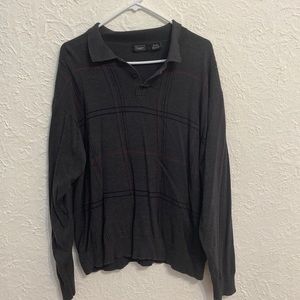 Double XL. Long sleeve sweater, collard.